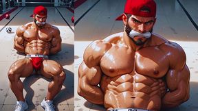 friends have an insane orgy in the gym. lots of anal sex on top of the equipment.