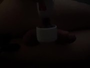 Hands free cumshot with toys.
