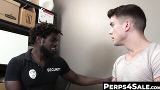 Naughty Twink Crook Fucked by Big Black Cocked Guard