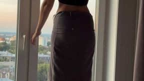 Goddess Stretching in High Heels - Long Skirt - Legs - Flexibility Display