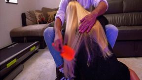 Blowjob and hair brushing MP4