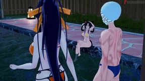 akeno and kuroka threesome - hs dxd ntr madness 11  lust at the pool