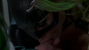 Katwoman Jennifer Dark Prowls Into A Prison Cage 3way