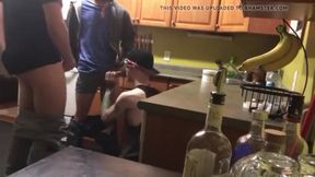 2 straight used gay in the kitchen