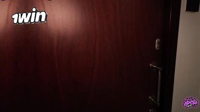 LATINA TEEN slut fucks the delivery guy while tanning!