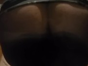 Lonely PAWG plays on huge suction cup dildo