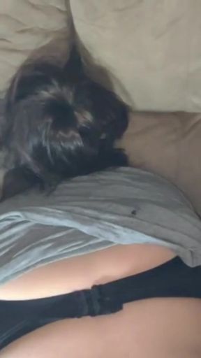 Iconic moment from &quot;Bored step mom finally lets me fuck with no condom and cum on her big ass&quot;