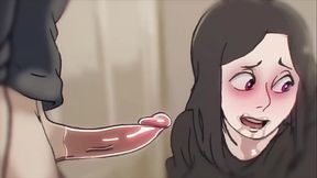 USES HER MOUTH AS HE PLEASES!! ANIMATION BY : LEWDFROGGO