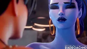 Reyna Seduces Hungry Gamer with Luscious curves in Hot Hentai Encounter