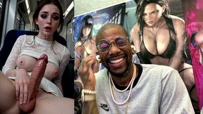cute transgender teen wants to cum on the bus, ai generated