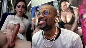 cute transgender teen wants to cum on the bus, ai generated