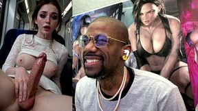 cute transgender teen wants to cum on the bus, ai generated