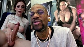 cute transgender teen wants to cum on the bus, ai generated