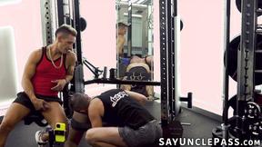 ”Aaron Allen got a nice butt stretching from Trent Summers & Jax Thirio”