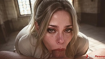 I completely destroyed the sanctity of this majestic Archbishop Rhea, flipped her on all fours right by the altar and ruthlessly wrecked her tight ass with my powerful thrusts [AI]
