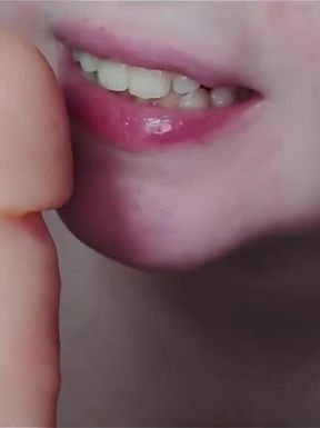 Oral with Dildo with Lots of Saliva