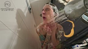6.7 Tall Amazon Shower Routine POV Overhead Giantess Goddess