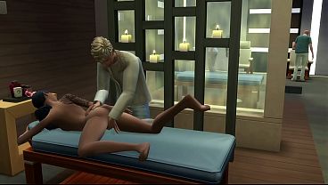 Massagem termina em sexo. The Sims 4