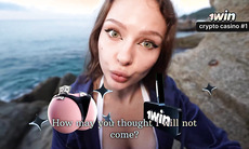 Public Anal Creampie with Stranger on the Rocks - Anal Reverse Cowgirl - Best XXX!
