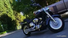 Bad Bitch Biker Girl Gets Dominant in Cage