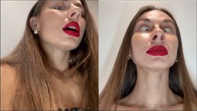 Rlare the nostrils and cross the eyes (custom video)