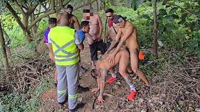 Public orgy of married men and gays in the park in the middle of the day