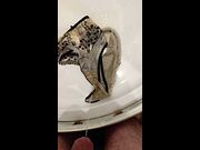 Long pee on stepmom 's creampied, dirty panties