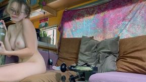 Micro tiny people on my fuck machine