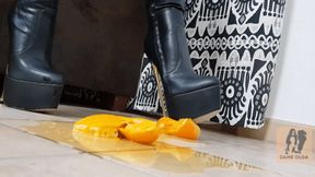 (090) Oranges Squeeze with High Heel Boots (1080p, MP4)
