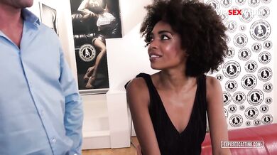 Brazilian model Luna Corazon gets rammed hard by her agent on model couch