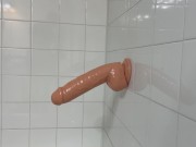 Getting wrecked by the giant dildo on my wall