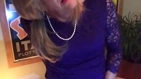Dakota: blue dress..white sultry mess