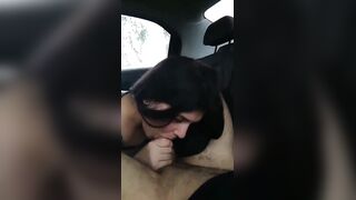 Indian beautiful girl giving blowjob in car