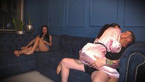 threesome with my 18-year-old stepdaughter and her boyfriend—i ask him to fuck me in the ass, and he shoves his cock in my ass and then in her mouth to cum! full video 4k