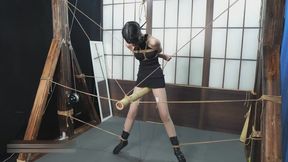 Ly41-The girl was tightly bound, gagged, and brought to orgasm with a vibrator.