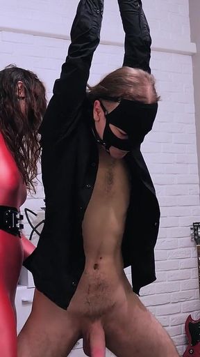 Super-sinea Prevails and Takes Payback on Roman the Villain by Ruining His Orgasm!