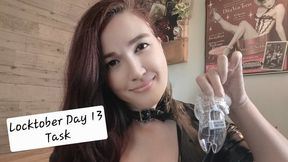 Locktober Day 13 Task for Chastity Subs