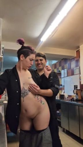 Chef fuck in the kitchen (full on OF)
