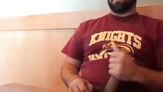 Bearded Bro Public Jerk Off in A Coffee Shop 6