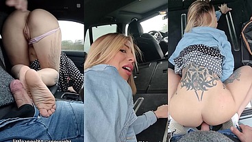 Littleangel84 - Il me rempli le cul sur le bord de la route ! anal, exhib, footjob...