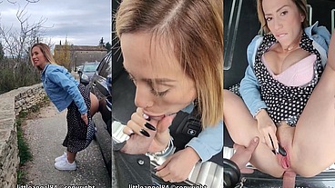 Littleangel84 - Il me rempli le cul sur le bord de la route ! anal, exhib, footjob...