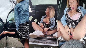 Littleangel84 - Il me rempli le cul sur le bord de la route ! anal, exhib, footjob...