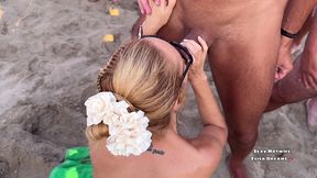 baisee et enculee par 2 voyeurs a la plage + bukkake: 19 ejacs voici pour ce...