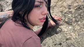 Amateur sex in the beach with Hot Brunette Latina, we were nearly CAUGHT! - Roma Amor