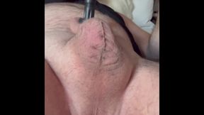 Fucking machine and powerful vibrator taken two ways