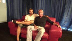 Black Angelica has Ben Dover and stepson's knees shaking