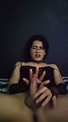 Cute Goth Femboy cum, someone help me to clean