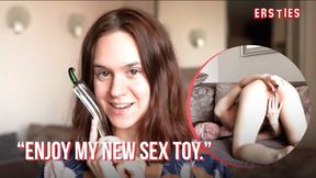 German redhead Anca plays with glass dildo in solo masturbation video