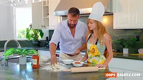 Amber Stark In Pizza With Step-uncles Big Pepperoni