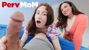 Stepson's hot teen date cheats on him with his mom